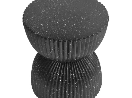 Side Table With Speckled Ribbed Texture