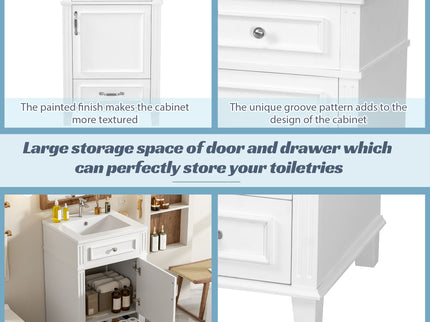 Bathroom Vanity With Sink, Drawer & Soft Closing Door