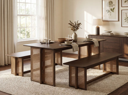 Dining Set, 1 Table & 2 Benches
