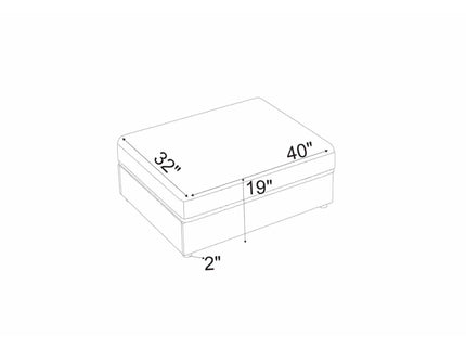 Upholstered Rectangle Ottoman