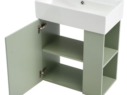 Modern Floating Bathroom Vanity With Ceramic Basin Perfect For Small Bathrooms