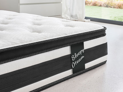 12" Breathable Hybrid Mattress, Memory Foam, Individual Pocket Springs