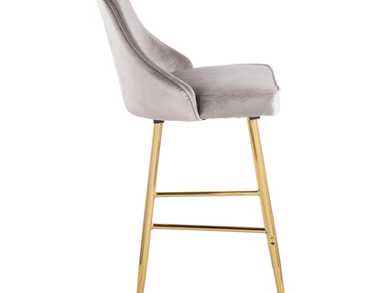 Marcel - Contemporary / Glam Counter Stool (Set of 2) - Gold / Silver