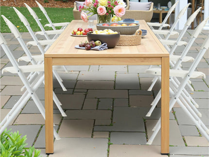 Folding Chairs, Stackable & Waterproof (Set of 4) - White