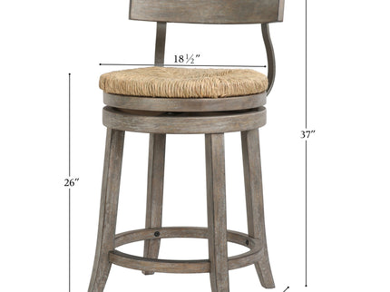 Stool With Natural Seagrass Seat