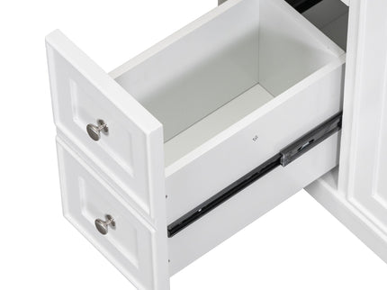 Modern Bathroom Vanity Base Only With 1 Cabinet And 6 Drawers