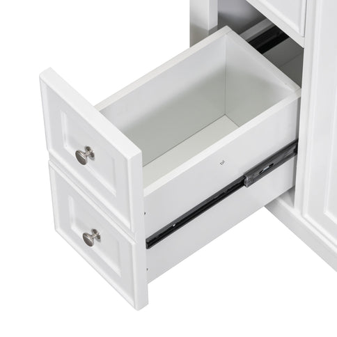 Modern Bathroom Vanity Base Only With 1 Cabinet And 6 Drawers