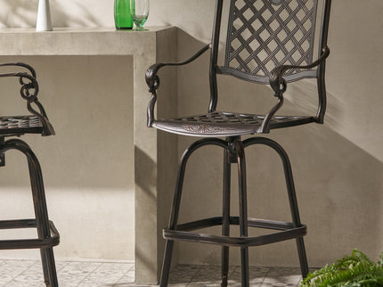 Cast Aluminum Bar Stool - Copper