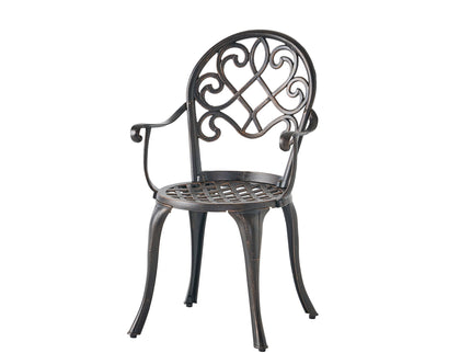 3 Piece Outdoor Aluminium Cast Bistro Set With Ice Bucket - Copper