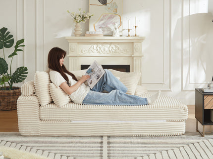 Semi Circular 2 In 1 Sofa Bed With Neck Pillow