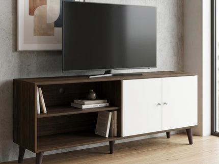 Amidon - TV Stand, With 2 Storage Shelves And 1 Cabinet