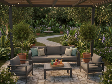 Outdoor Patio Set, All-Weather & Thick Cushions
