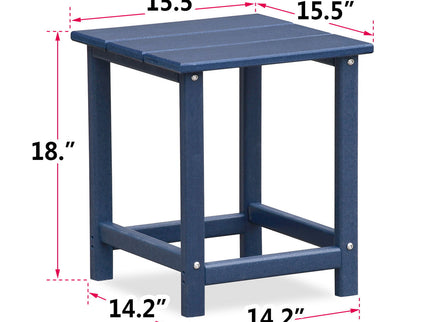 Folding Outdoor Adirondack Chair For Relaxing, Hdpe All-Weather Fire Pit Chair, Patio Lawn Chair For Outside Deck Garden Backyardf Balcony - Navy Blue