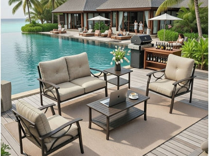 Patio Furniture Set & Coffee Table For Backyard