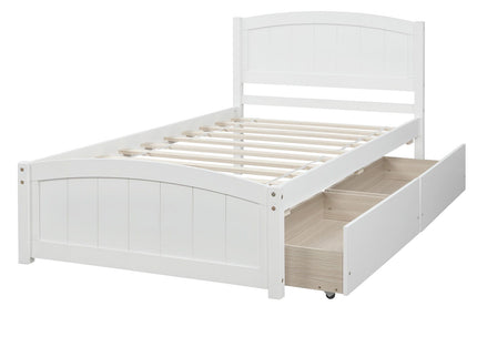 Platform Bed & Headboard, Footboard And Wood Slat Support