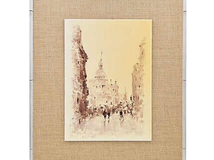 European Cities Watercolor Framed Prints (Set of 2) - Brown