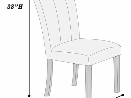 2 Tone Dining Table Set With Upholstered Side Chairs