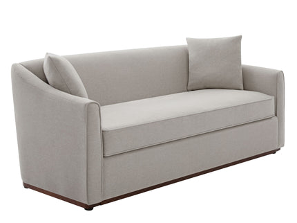 3 Seater Sofa With Wrap Around Armrests And Throw Pillows