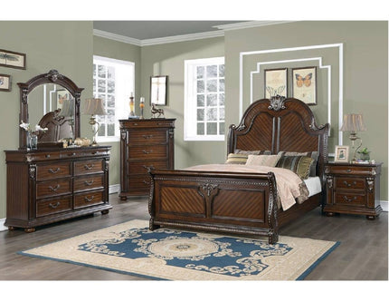 Queen Size Bed Panel Headboard And Footboard - Brown