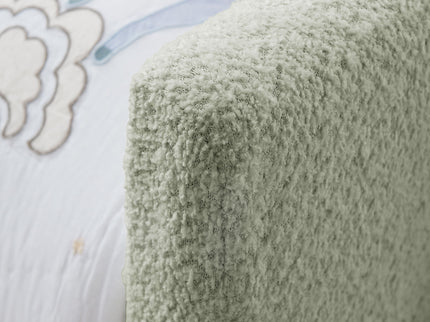 Cute Rabbit Ear Upholstered Platform Bed Frame With Safety Rail