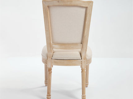 Dining Chairs Upholstered With T - Shaped Back (Set of 2) - Beige