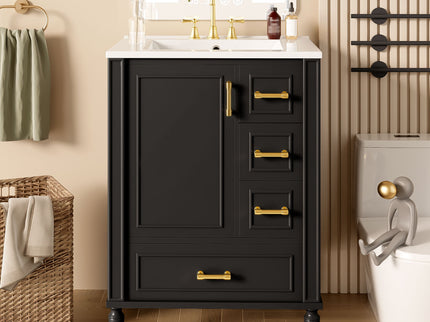 Traditional Bathroom Vanity Set With Soft Close Doors