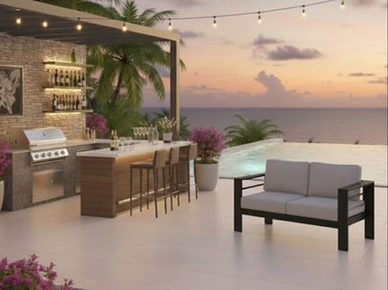 All-Weather Patio Loveseat With Thick Cushions