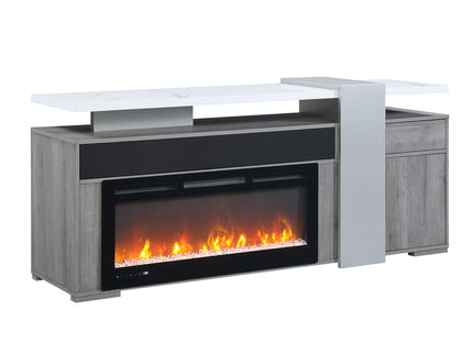 Zorra - Entertainment Unit With Bluetooth Speaker - Gray