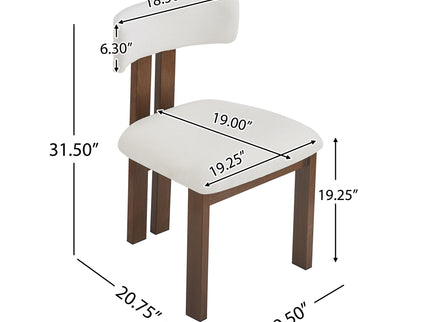 Modern Upholstered Armless Dining Chairs With Metal Legs