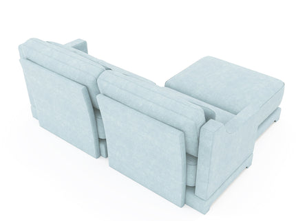 Stylish Sofa With Ottoman And Lumbar Pillows, Ergonomic Design