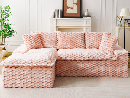 Modular Sofa, Convertible Twin Seat With Chaise Lounge
