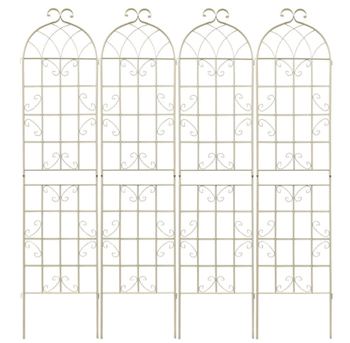 Metal Garden Rustproof Trellis For Climbing Plants Outdoor Flower Support