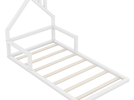 Floor Bed With House Shaped Headboard