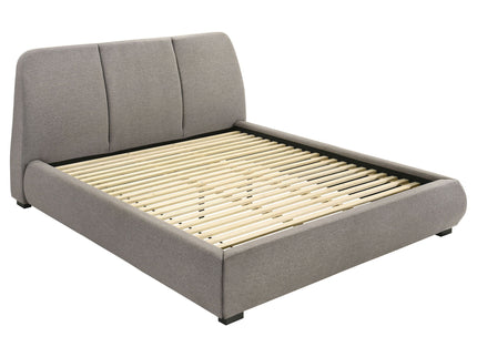 Modern Upholstered Platform Bed With Tufted Headboard