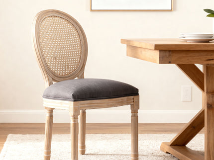 French Country Dining Chairs & Round Back (Set of 2)