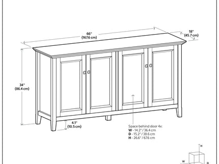 Amherst - 4 Door Storage Cabinet