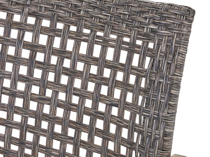 Hampton - Outdoor Wood And Wicker Loveseat - Gray