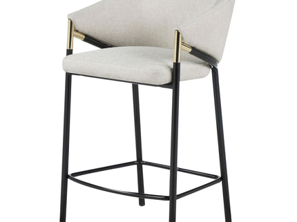 Sloped Arm Counter Stools (Set of 2) - Beige