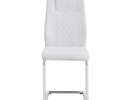 Modern Dining Chairs With Padded Seat, Metal Legs