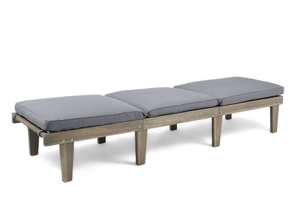 Ariana - Wood Chaise Lounge With Cushion