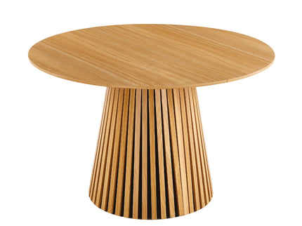 Extendable Pedestal Multifunctional Dining Table - Oak