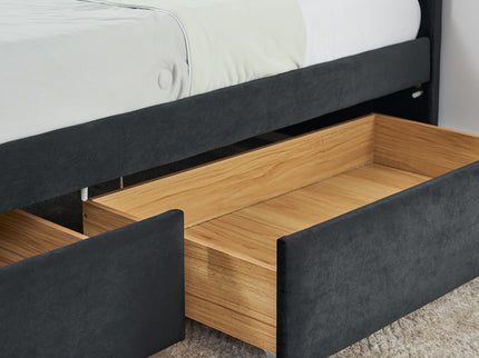 Upholstered Tufted Daybed Frame With Storage Drawers