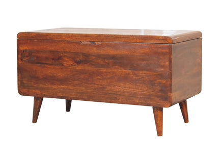 Curved Blanket Box - Chestnut