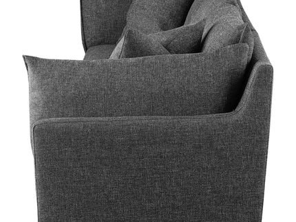 Tomasina - Modular Sofa With Cushions And Padded Arms - Black