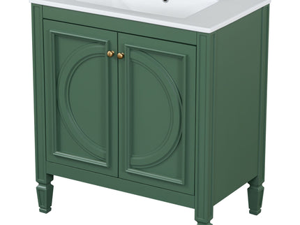 Bathroom Vanity With Sink With 2 Doors And Adjustable Shelf