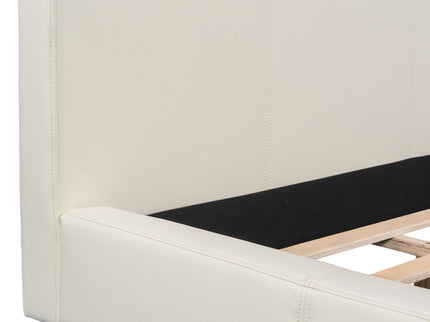 Stylish Upholstered Bed With Birch Wood Frame