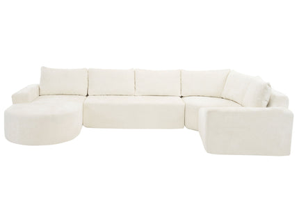 U-Shaped Oversized Modular Cloud Sectional Sofa With Deep Seat For Living Room