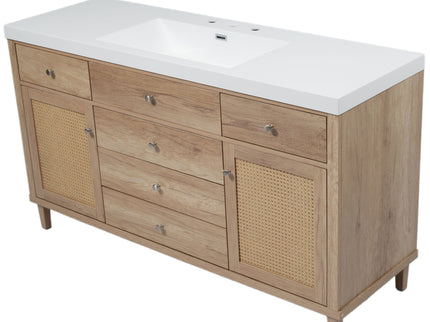Bathroom Vanity With Sink, 5 Legs, Soft Close Drawers