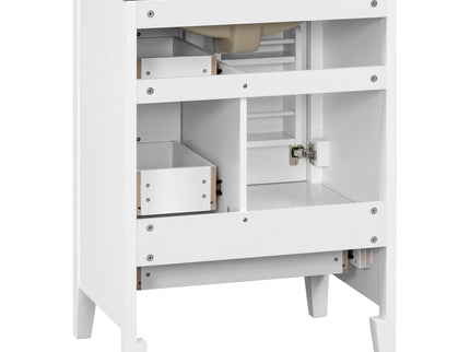 Modern Bathroom Vanity With Sink, Freestanding Cabinet With Drawers And Shelves