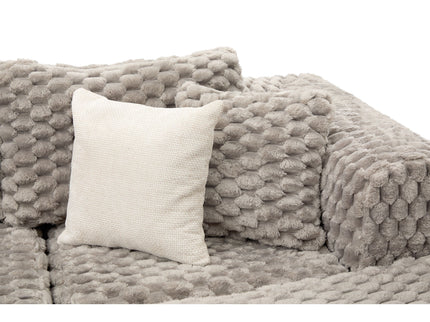 Modular Sectional Sofa, Boneless Couch With 2 Movable Ottomans